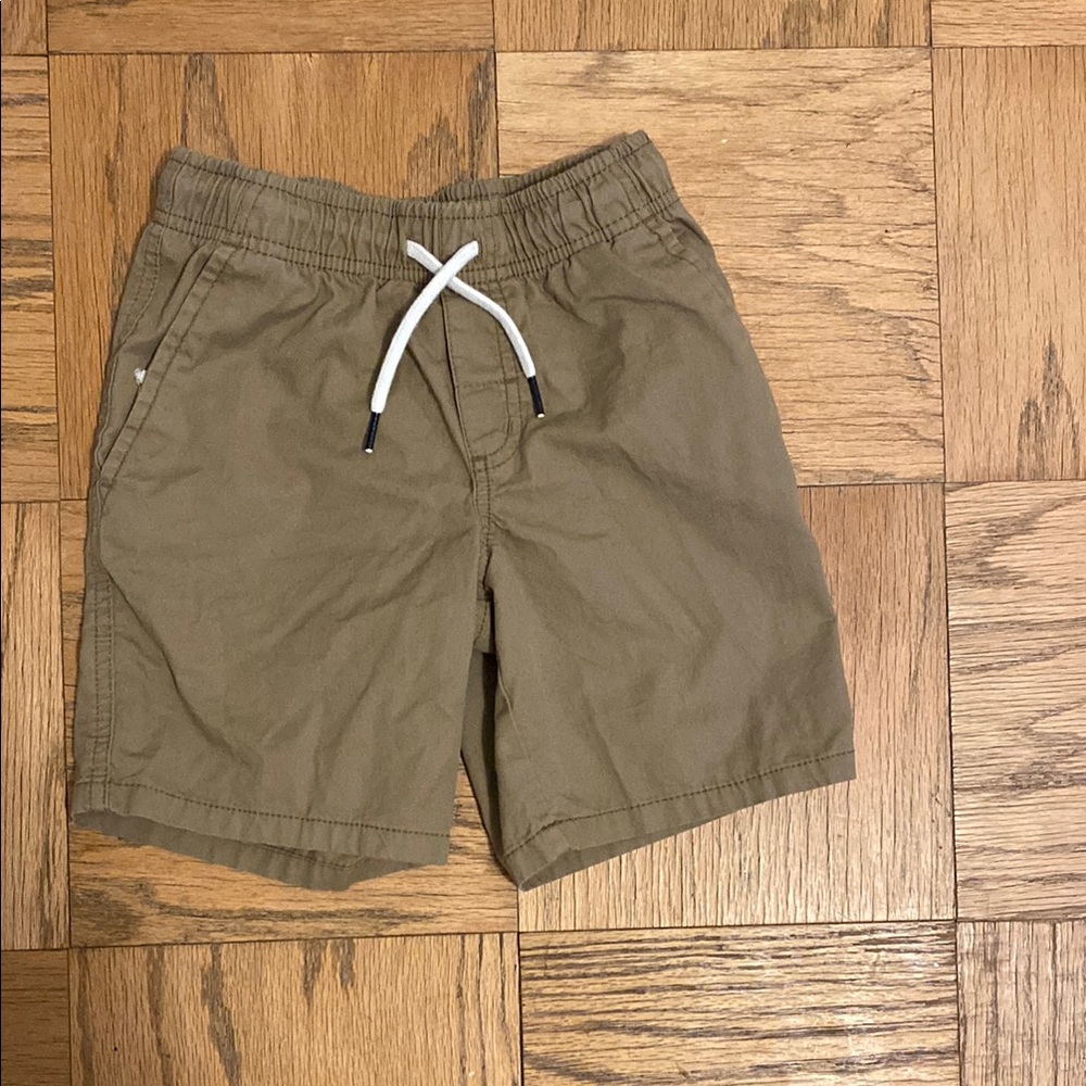 Tan Casual Shorts with Drawstring